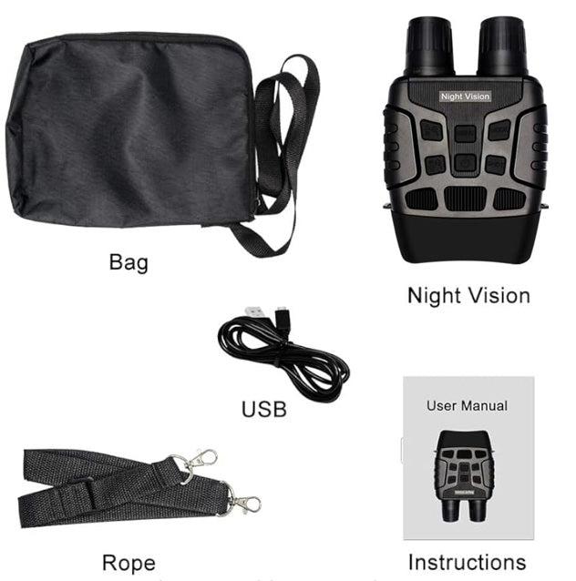 BINOCULARES DE VISIÓN NOCTURNA 2.31" TFT LCD INFRARROJOS