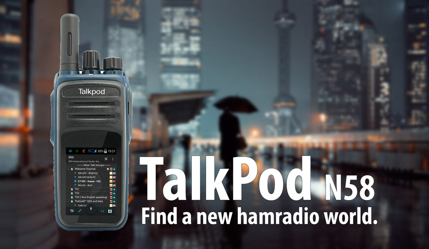 TALKPOD N58. WALKIE-TALKIE RADIO BI-DIRECCIONAL CON PANTALLA